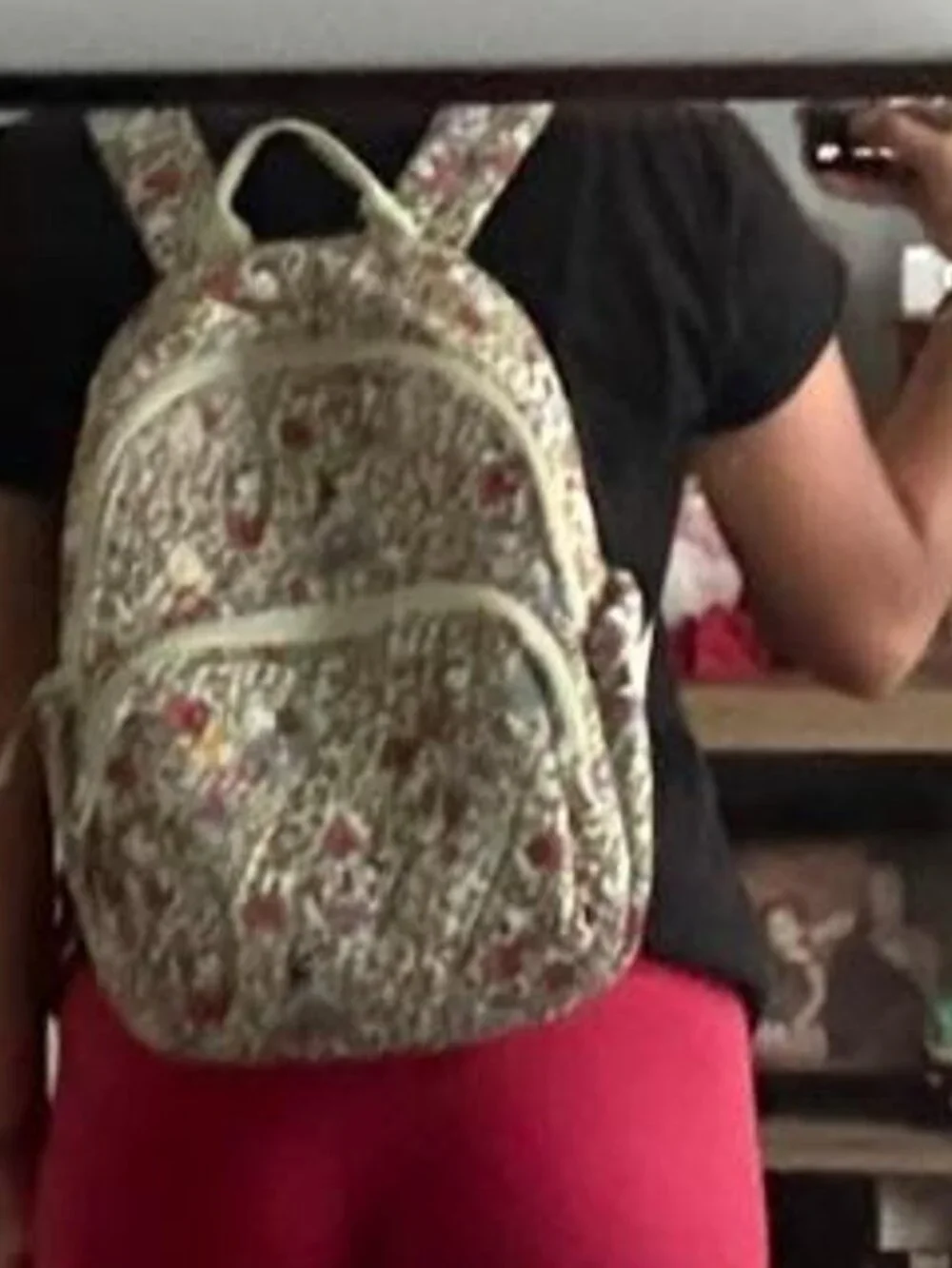 Vera Bradley peanuts snoopy Multi-colored floral mini backpack and cartoon chara